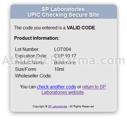 Проверка оригинальности Equipoise (Boldenona-E) на официальном сайте Оригинальный Equipoise (Boldenona-E) – подтверждение по коду