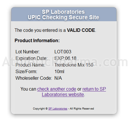 Проверка оригинальности Trenbolone Mix 150 на официальном сайте Оригинальный Trenbolone Mix 150 – подтверждение по коду